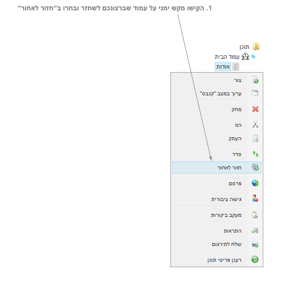 שחזר עמוד